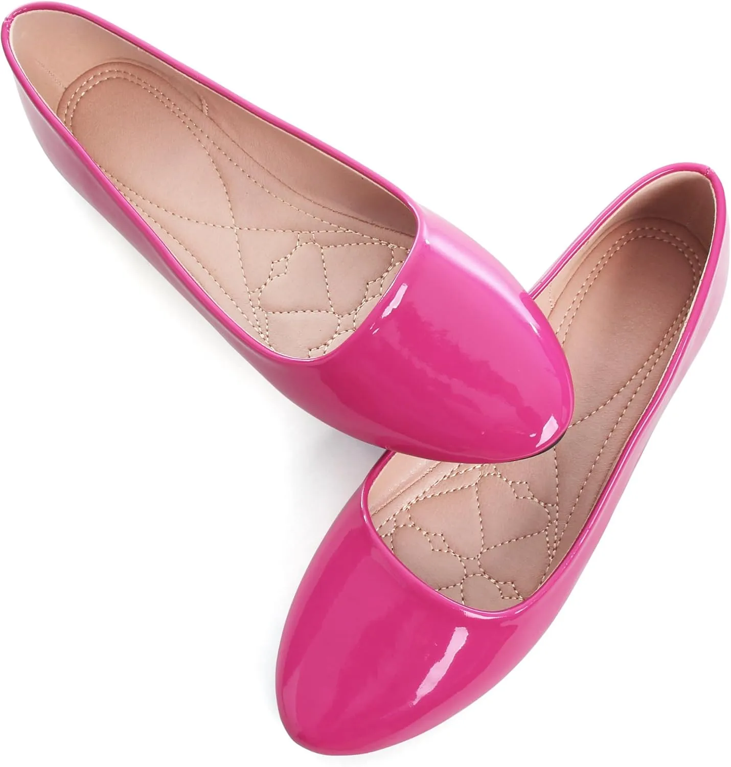 SAILING LU Pointy Toe Shoes Women Ballet Flats Comfort Solid Flat Shoes for Women Work Slip On Moccasins