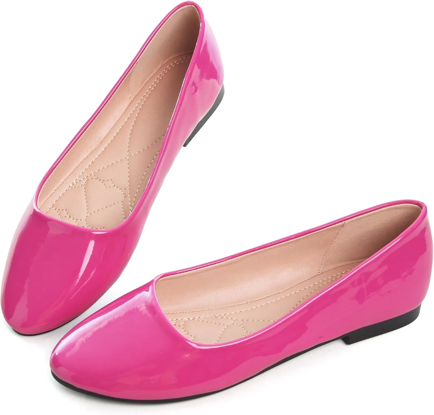 SAILING LU Pointy Toe Shoes Women Ballet Flats Comfort Solid Flat Shoes for Women Work Slip On Moccasins