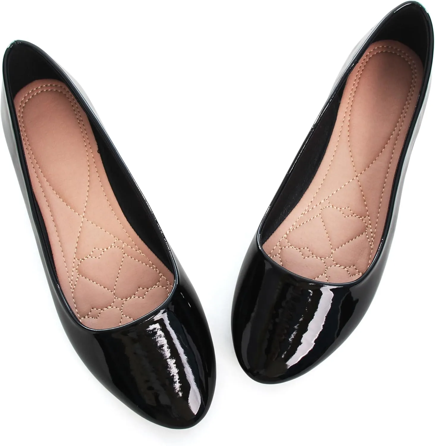 SAILING LU Pointy Toe Shoes Women Ballet Flats Comfort Solid Flat Shoes for Women Work Slip On Moccasins