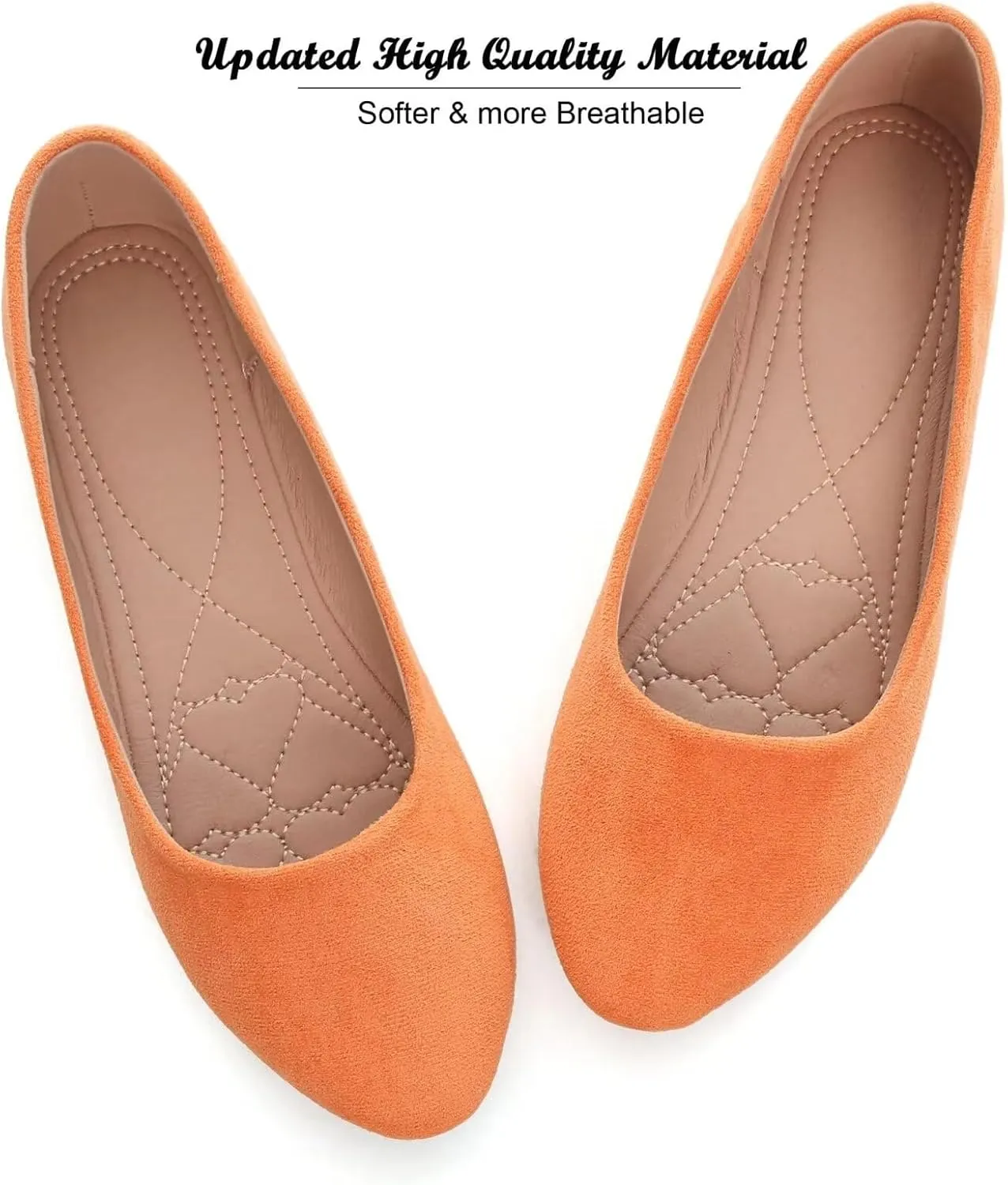 SAILING LU Pointy Toe Shoes Women Ballet Flats Comfort Solid Flat Shoes for Women Work Slip On Moccasins