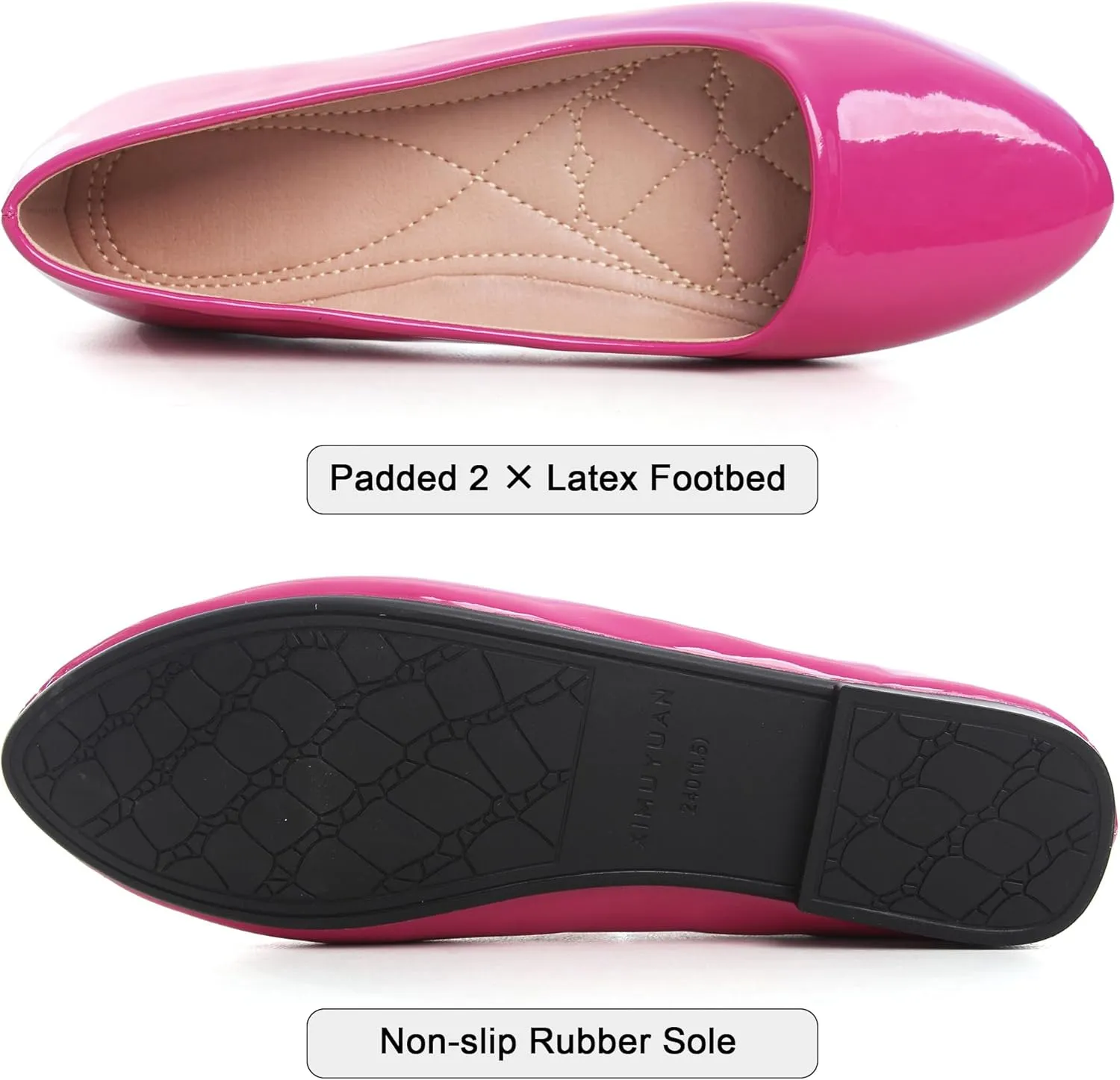 SAILING LU Pointy Toe Shoes Women Ballet Flats Comfort Solid Flat Shoes for Women Work Slip On Moccasins