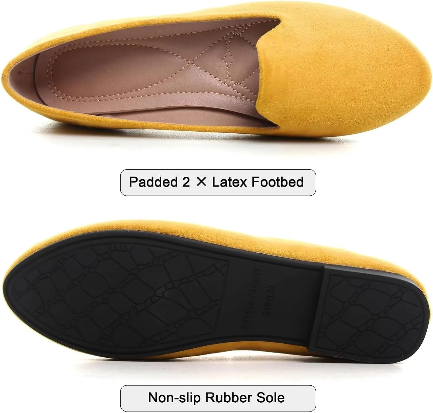 SAILING LU Women Round Toe Flats Comfortable Fashion Ballet Flat Shoes for Women Dressy Slip-ons Loafers