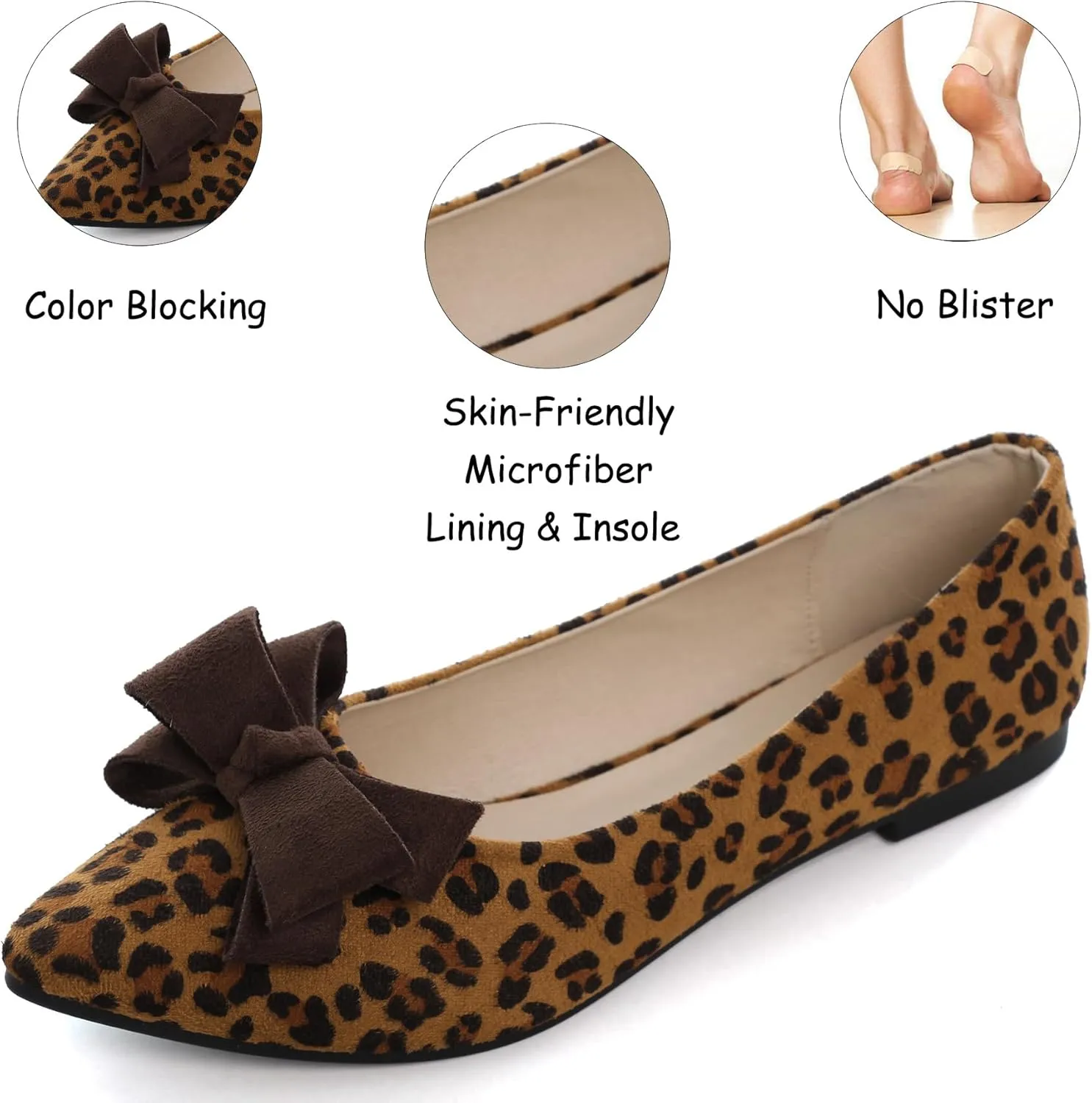 SAILING LU Womens Flats Shoes for Wedding Comfortable Pointy Toe Dress Loafers Bow-Knot Suede Dance Shoes for Party Slip On Moccasin