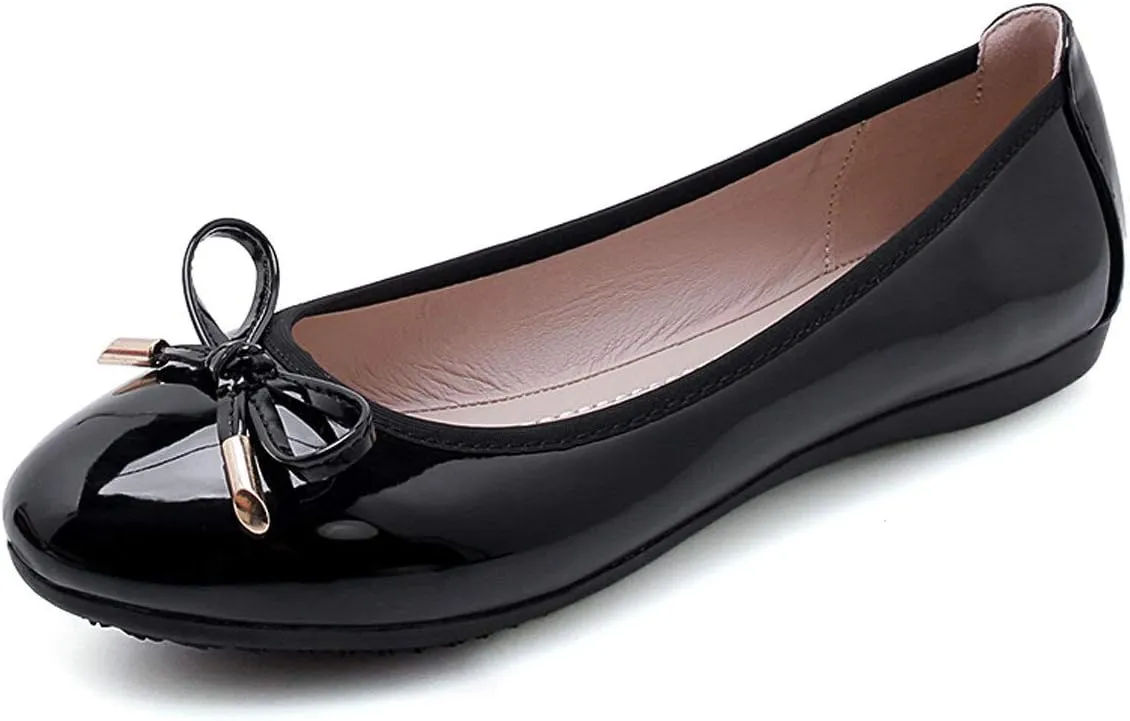 SAILING LU Women's Foldable Flat Shoes Portable Travel Ballet Flats Roll Up Slipper Shoes
