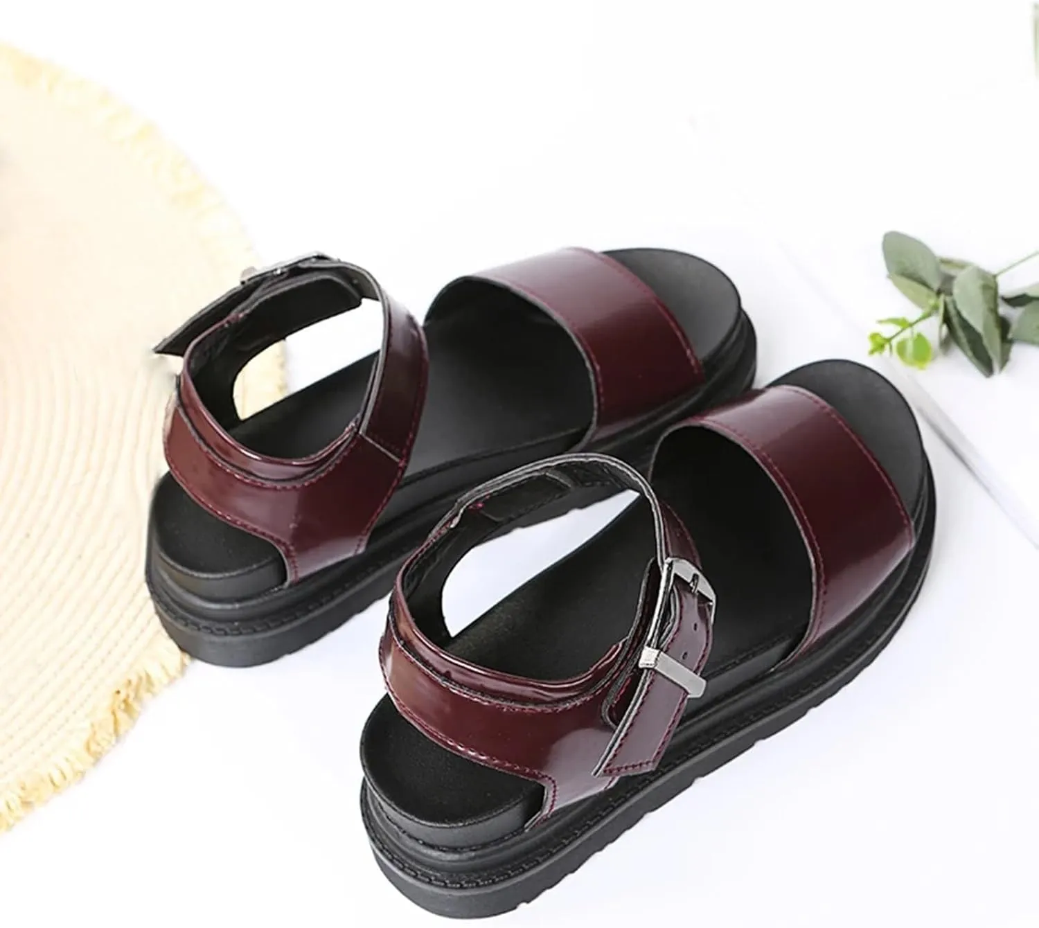 Sandals For Women Open Toes Teen Slippers For Girls Beach Sandal Platform Flats Adjustable Buckle Soft School Shoes