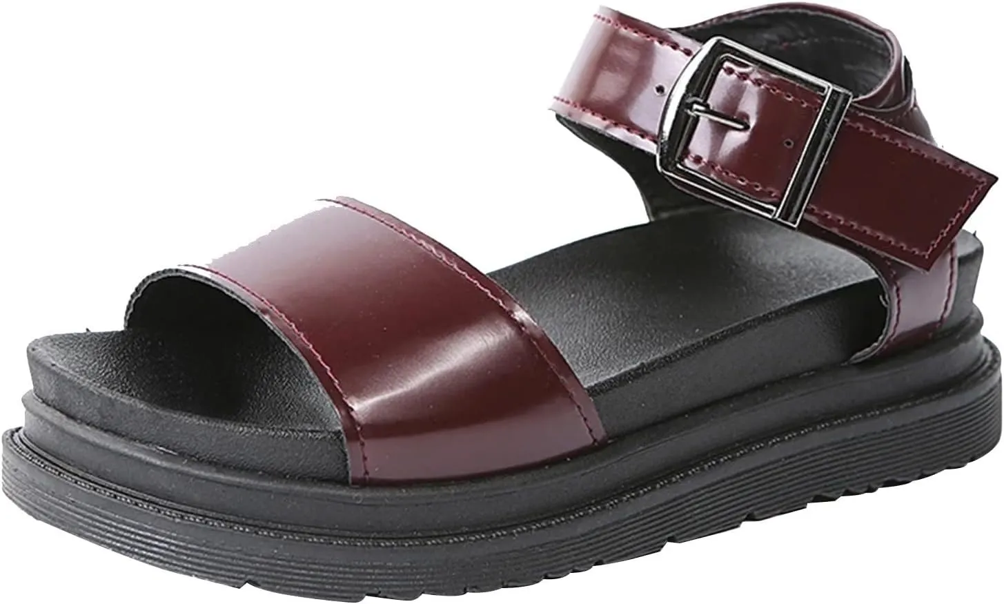 Sandals For Women Open Toes Teen Slippers For Girls Beach Sandal Platform Flats Adjustable Buckle Soft School Shoes