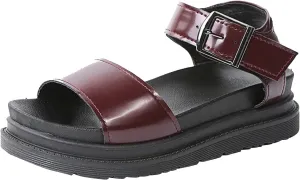 Sandals For Women Open Toes Teen Slippers For Girls Beach Sandal Platform Flats Adjustable Buckle Soft School Shoes