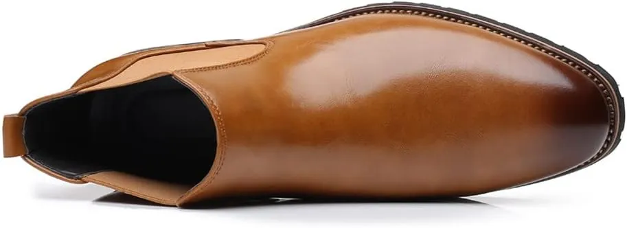 Santimon Mens Chelsea Boot Work Casual Dress Slip-On Comfort Fashion Leather Suede Classic Chukka Ankle Boots