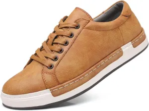 Santimon Mens Classic Sneakers Fashion Leather Sprinter Lace Up Dress Oxfords Shoes