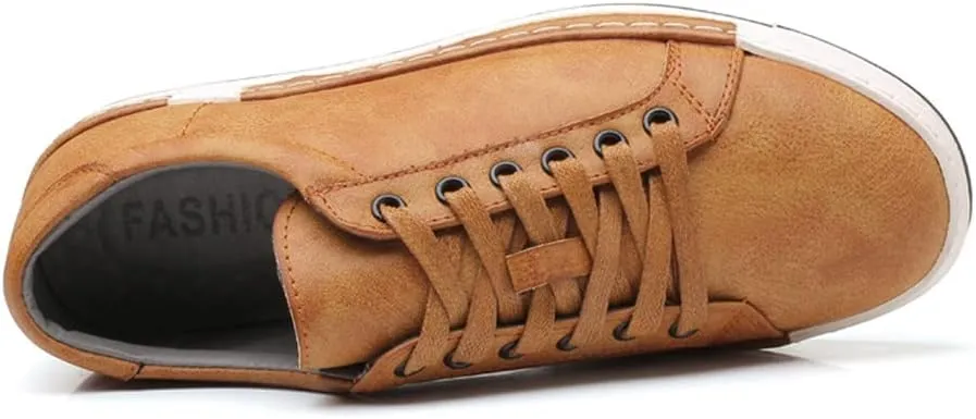Santimon Mens Classic Sneakers Fashion Leather Sprinter Lace Up Dress Oxfords Shoes