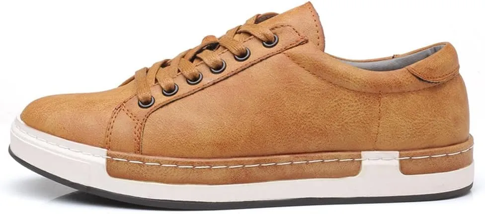 Santimon Mens Classic Sneakers Fashion Leather Sprinter Lace Up Dress Oxfords Shoes