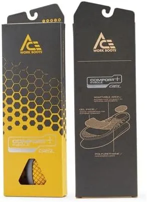 Shoes For Crews Comfort Insole with Gel for Men's, Women's, Inserts to Fit Work Boots and Shoes - Arch Support & Shock Absorption,Men's 11, Women's 12