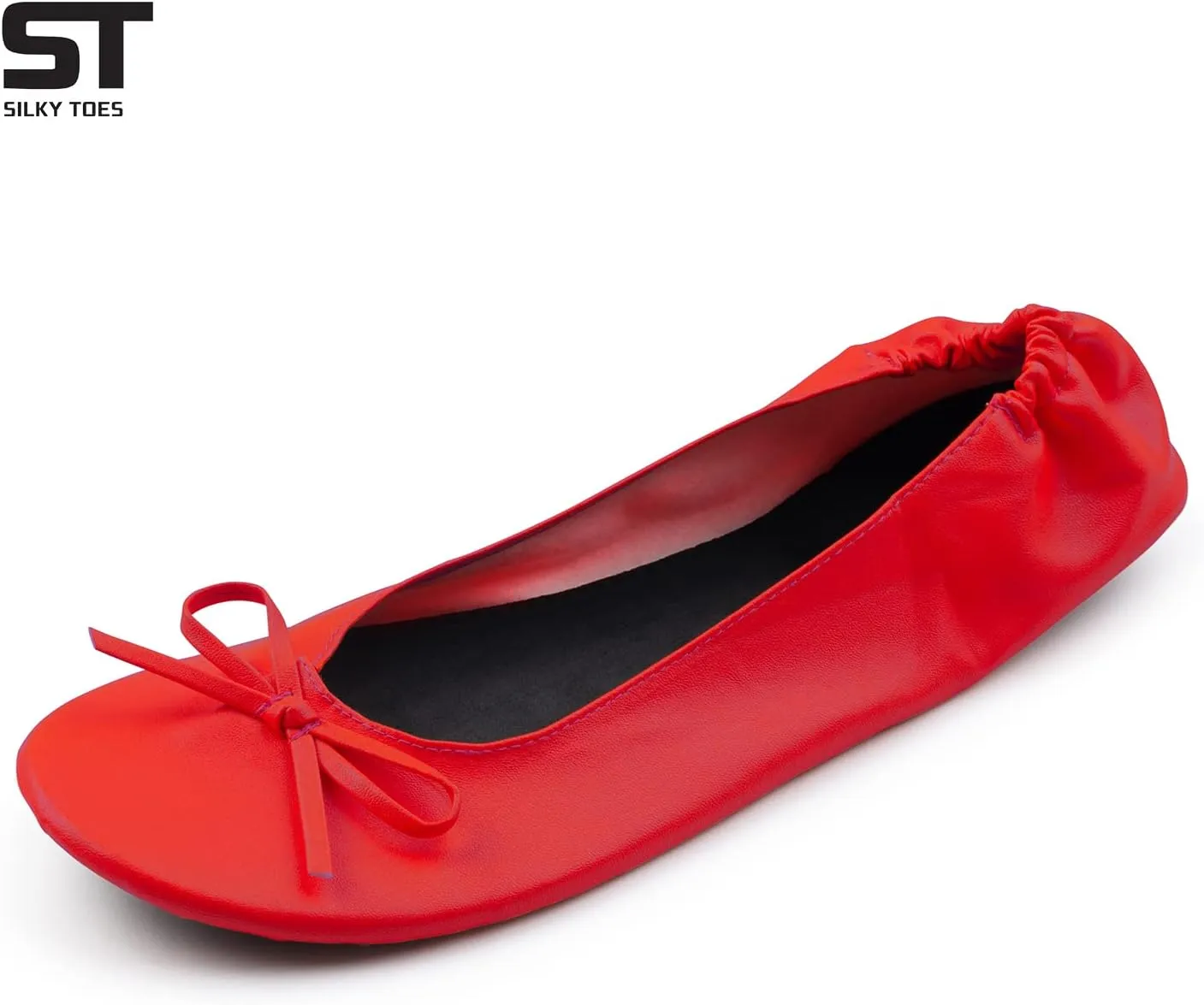 Silky Toes Foldable Flats for Women Purse Ballet Shoes Ballerina Slippers