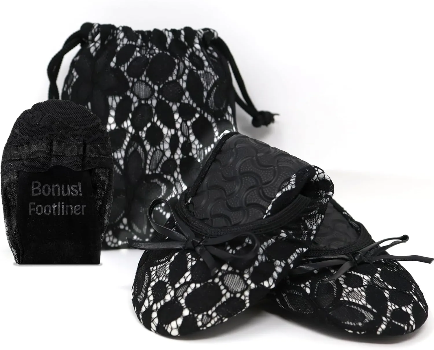 Silky Toes Foldable Flats for Women Purse Ballet Shoes Ballerina Slippers