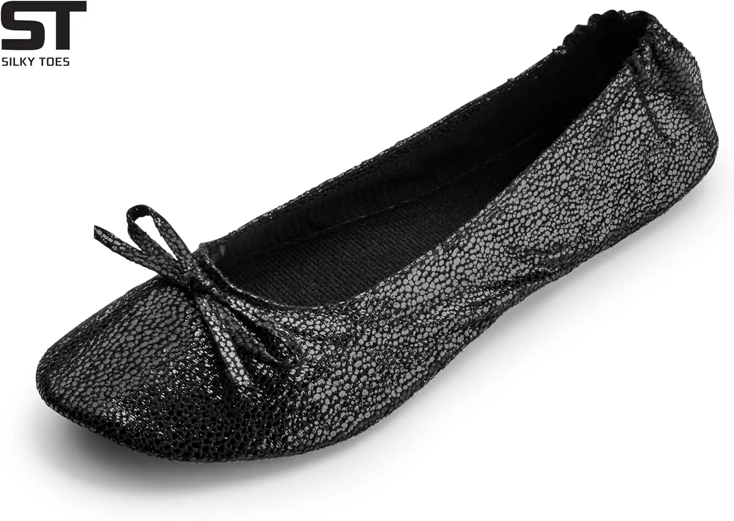 Silky Toes Foldable Flats for Women Purse Ballet Shoes Ballerina Slippers