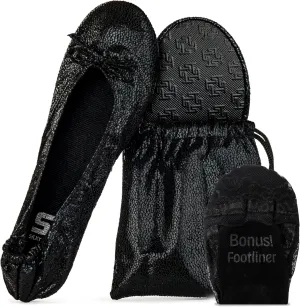 Silky Toes Foldable Flats for Women Purse Ballet Shoes Ballerina Slippers