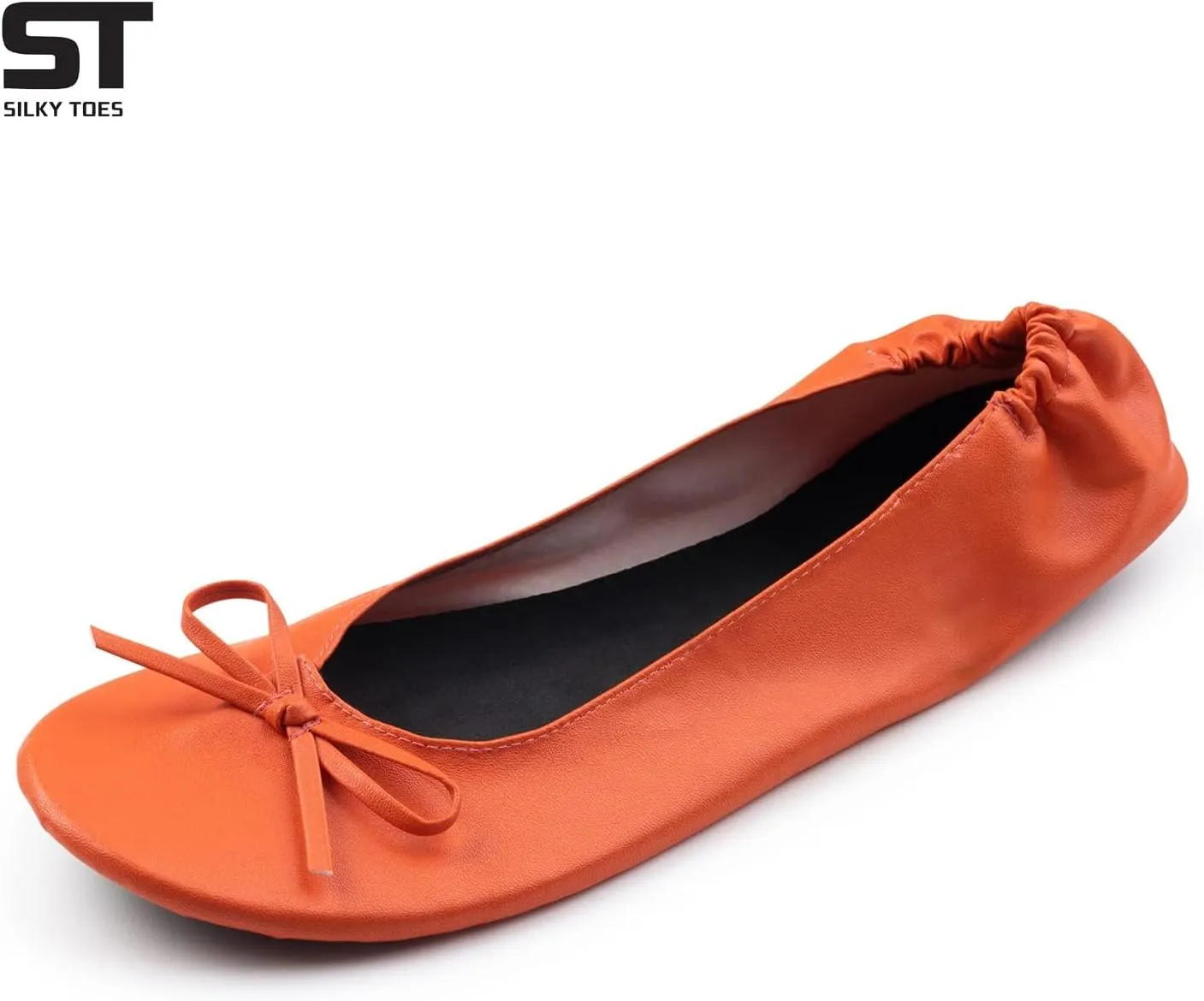 Silky Toes Foldable Flats for Women Purse Ballet Shoes Ballerina Slippers
