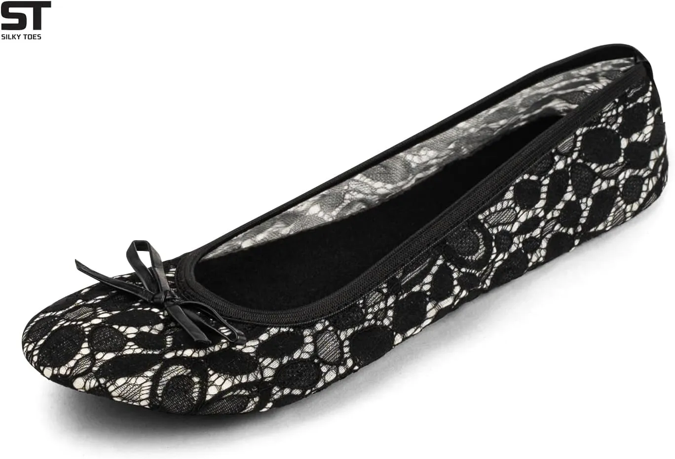 Silky Toes Foldable Flats for Women Purse Ballet Shoes Ballerina Slippers