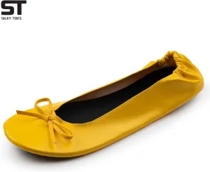 Silky Toes Foldable Flats for Women Purse Ballet Shoes Ballerina Slippers