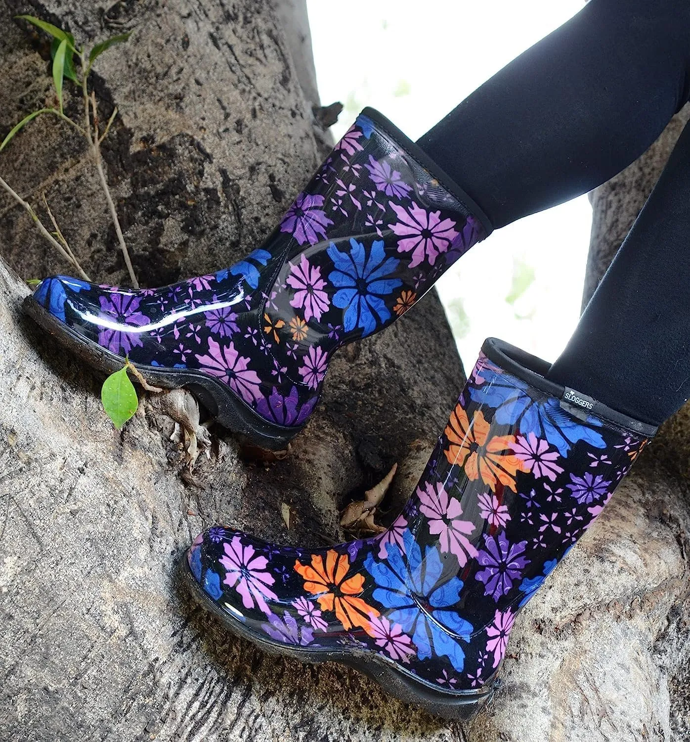 Sloggers Waterproof Garden Rain Boots for Women - Cute Mid-Calf Mud & Muck Boots with Premium Comfort Support Insole