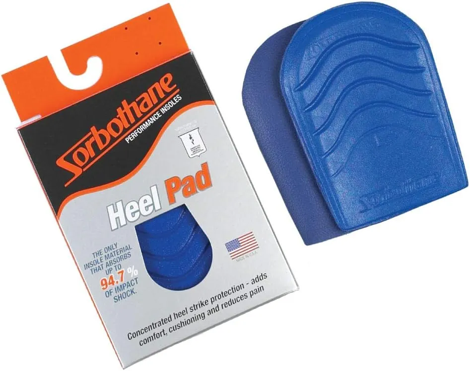 Sorbothane Heel Pad, Blue, Women's 9-12, Men's 6.5-10.5 (Metric 39-44)