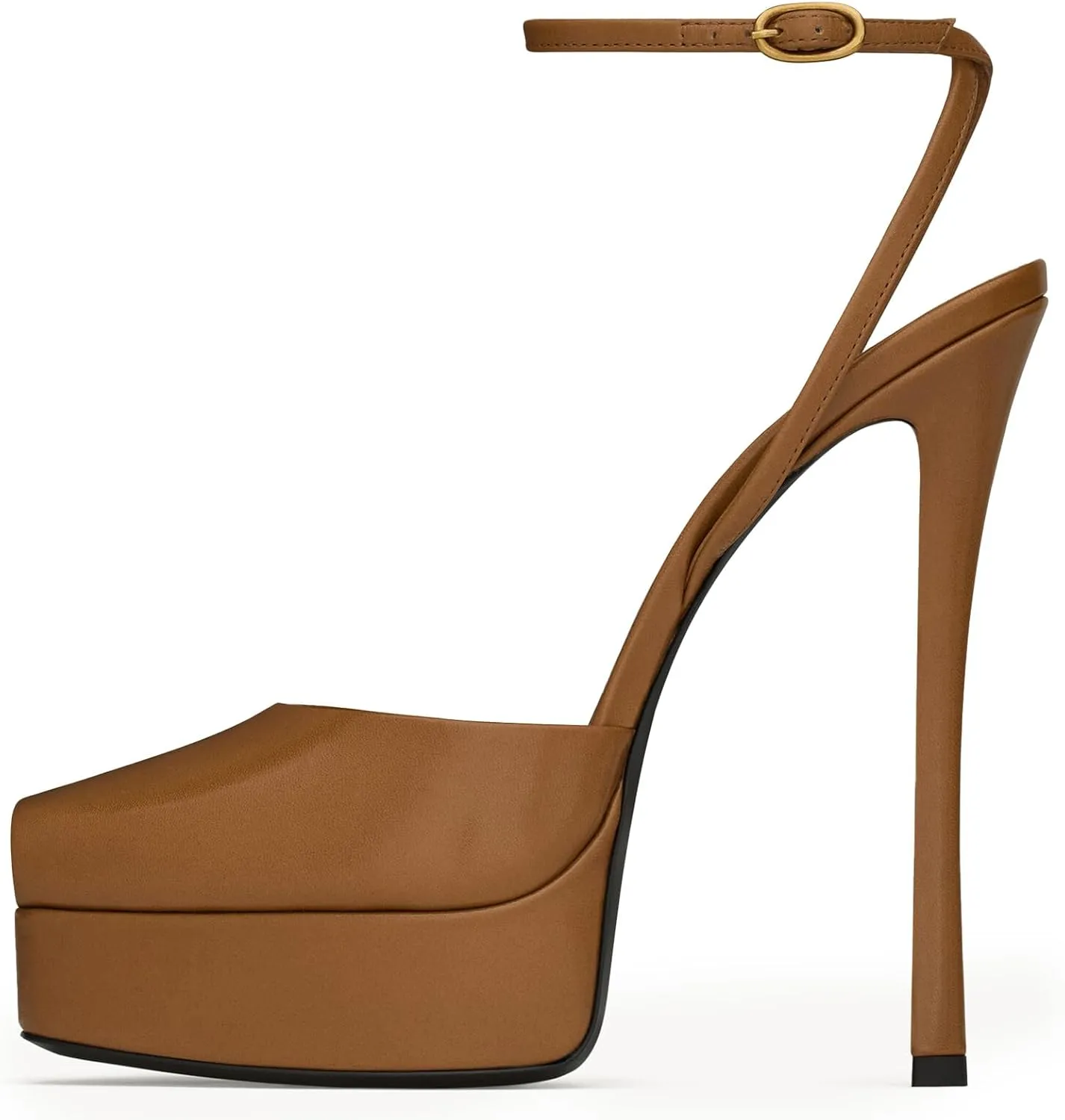 Stiletto High Heel Platform Sandals for Women Peep Square Open Toe Heeled Pumps Ankle Strap Backless Sandals Fashion Casual Dressy Party Shoes