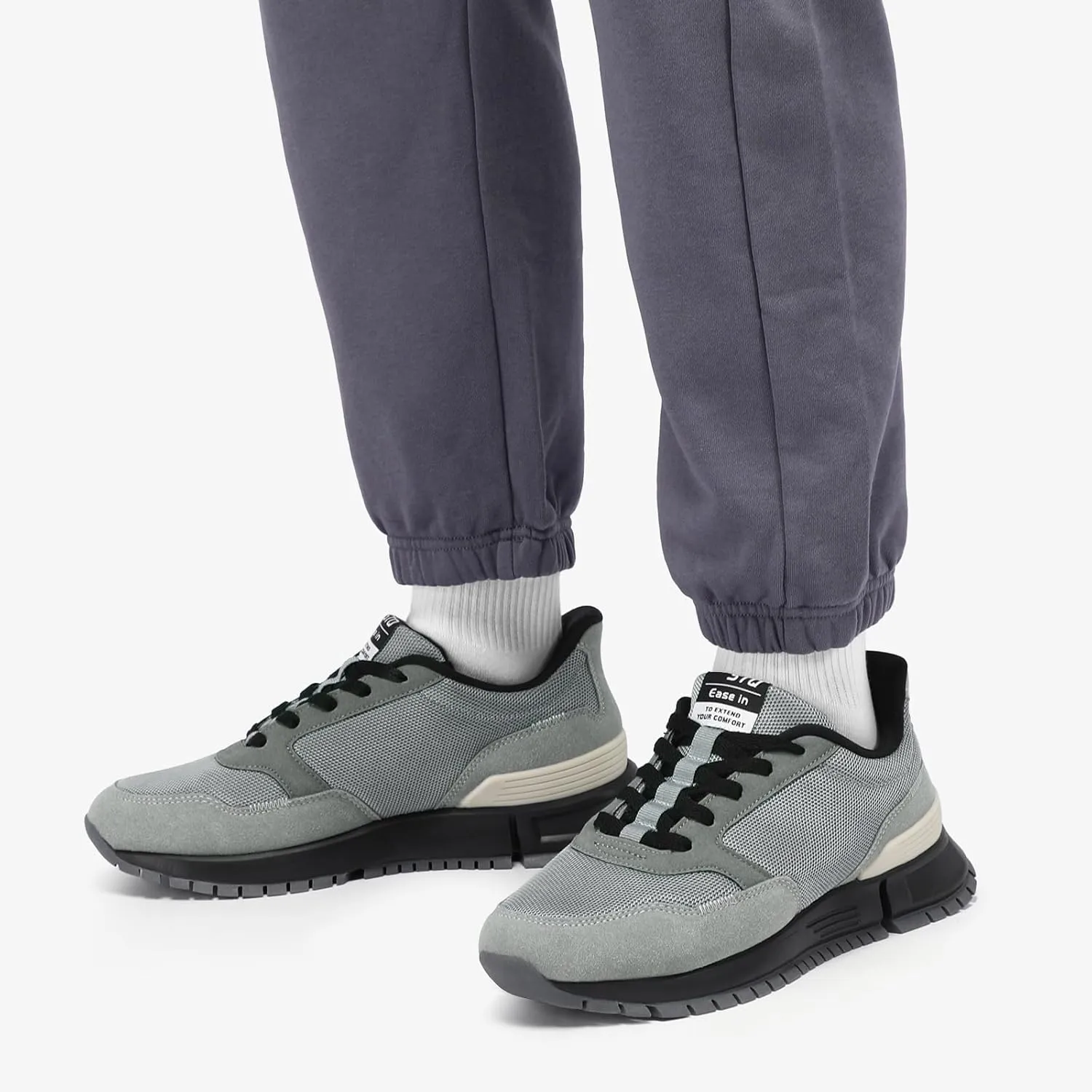 STQ Classic Sneakers for Men Lace-up Mens Walking Running Shoes Casual Tennis Shoes