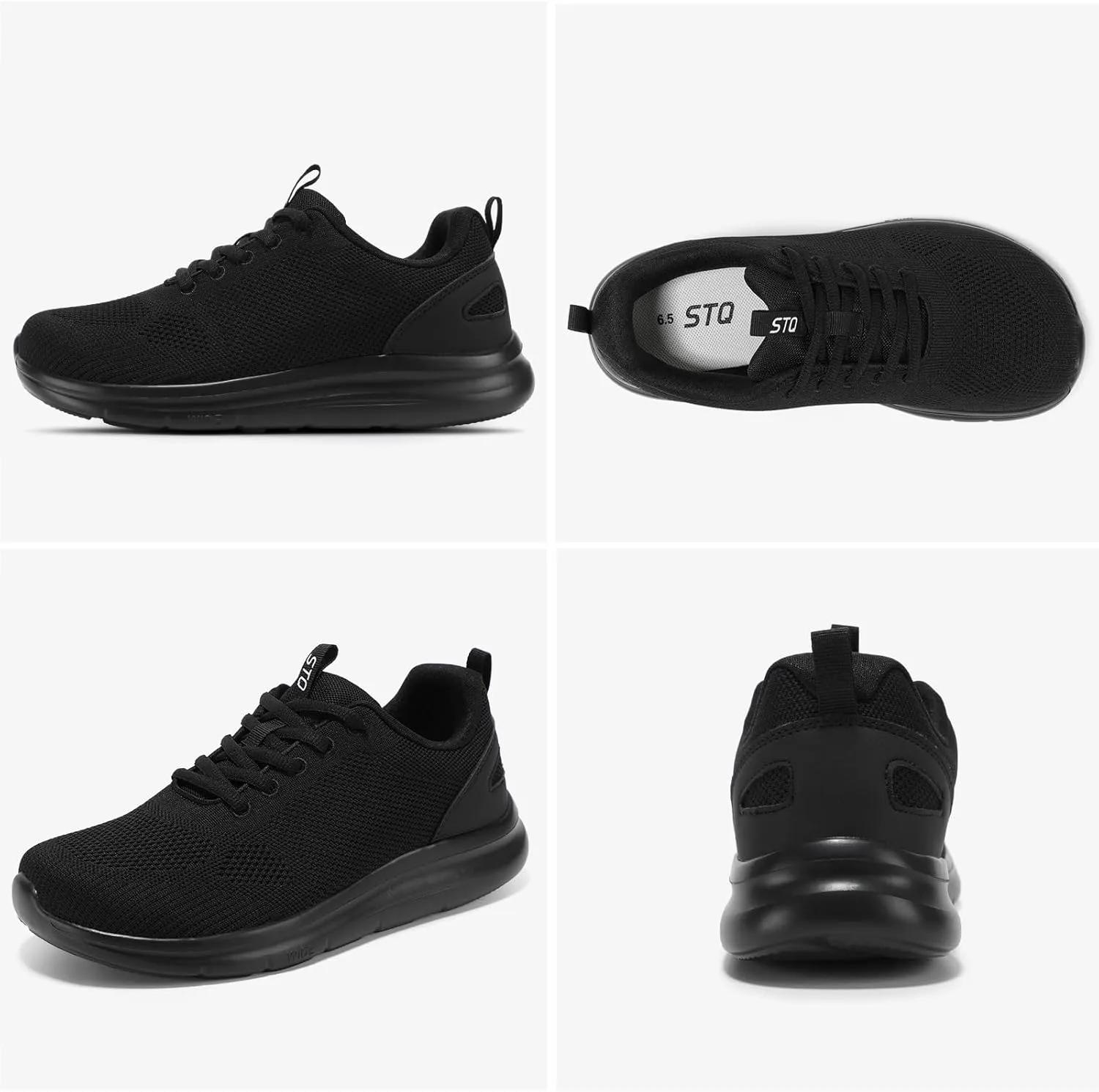 STQ Wide Toe Box Walking Shoes Women Orthopedic Swollen Feet Diabetic Tennis Running Sneakers for Plantar Fasciitis Arch Support Bunions
