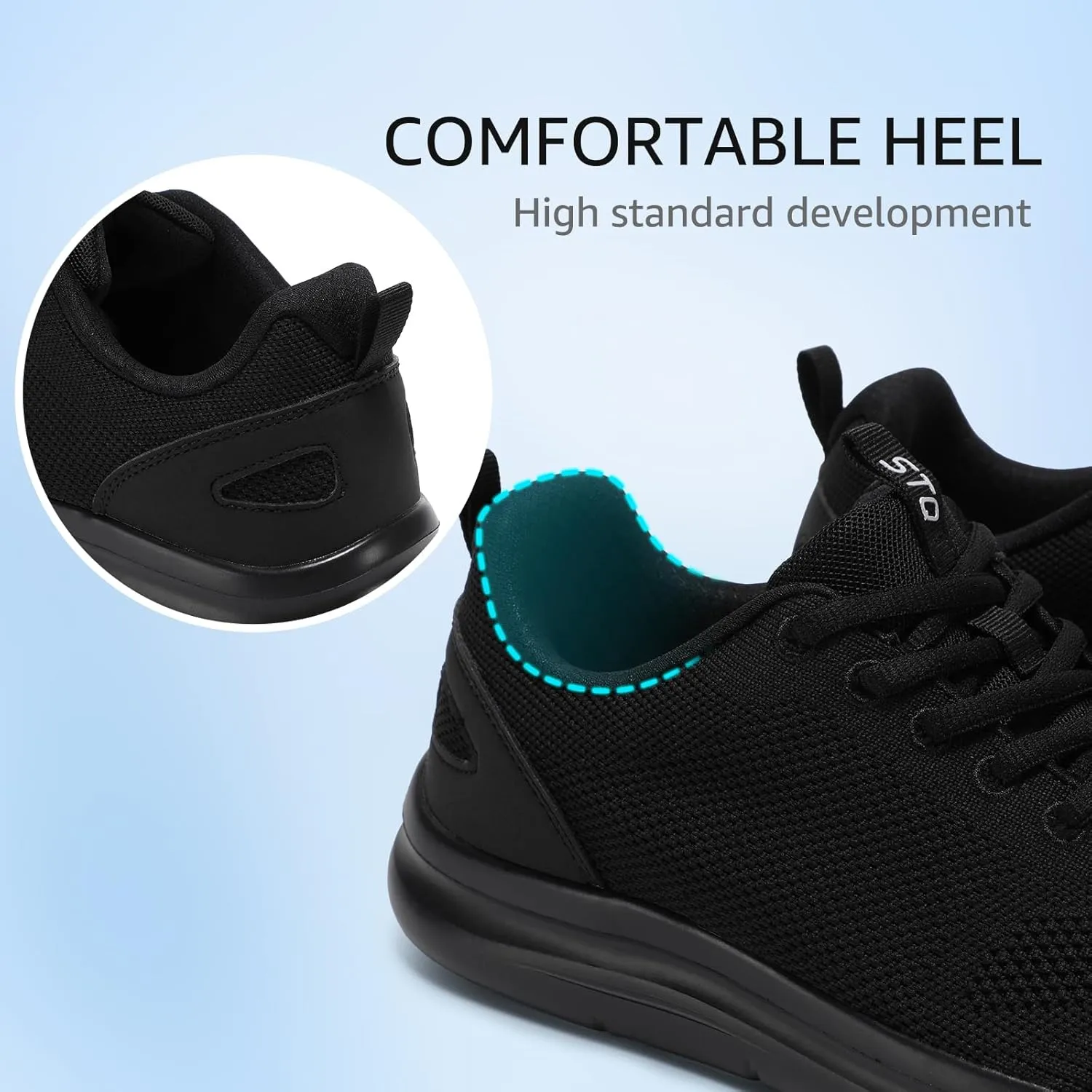 STQ Wide Toe Box Walking Shoes Women Orthopedic Swollen Feet Diabetic Tennis Running Sneakers for Plantar Fasciitis Arch Support Bunions