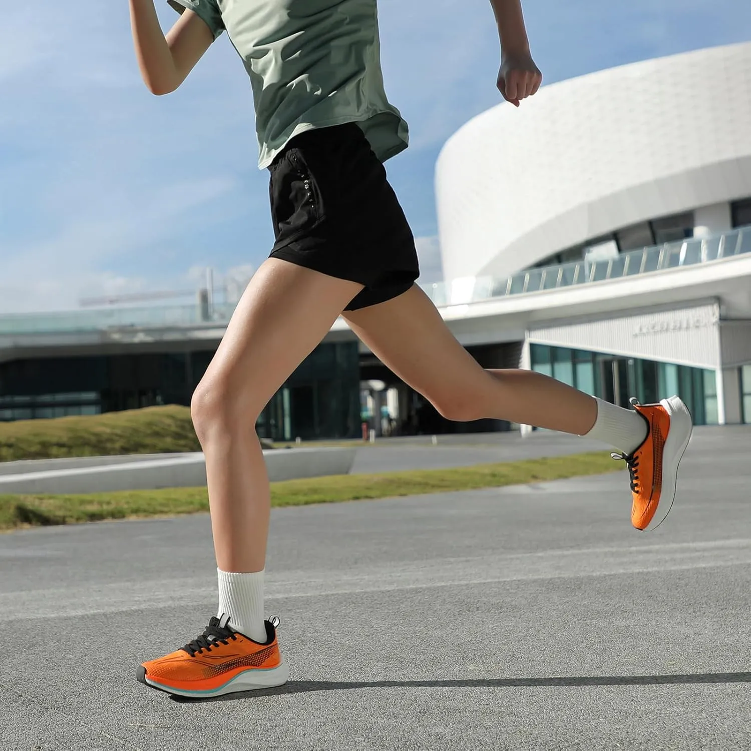 STQ Women Carbon Plate Road Running Shoes Ultra Light Cushion Sole