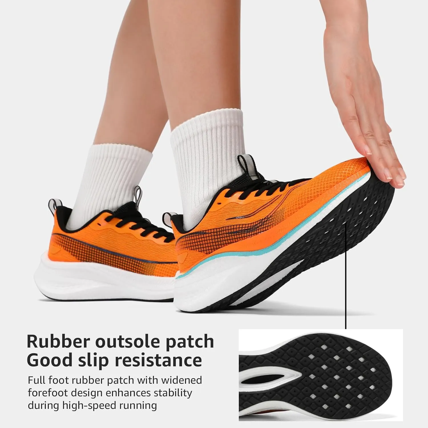 STQ Women Carbon Plate Road Running Shoes Ultra Light Cushion Sole