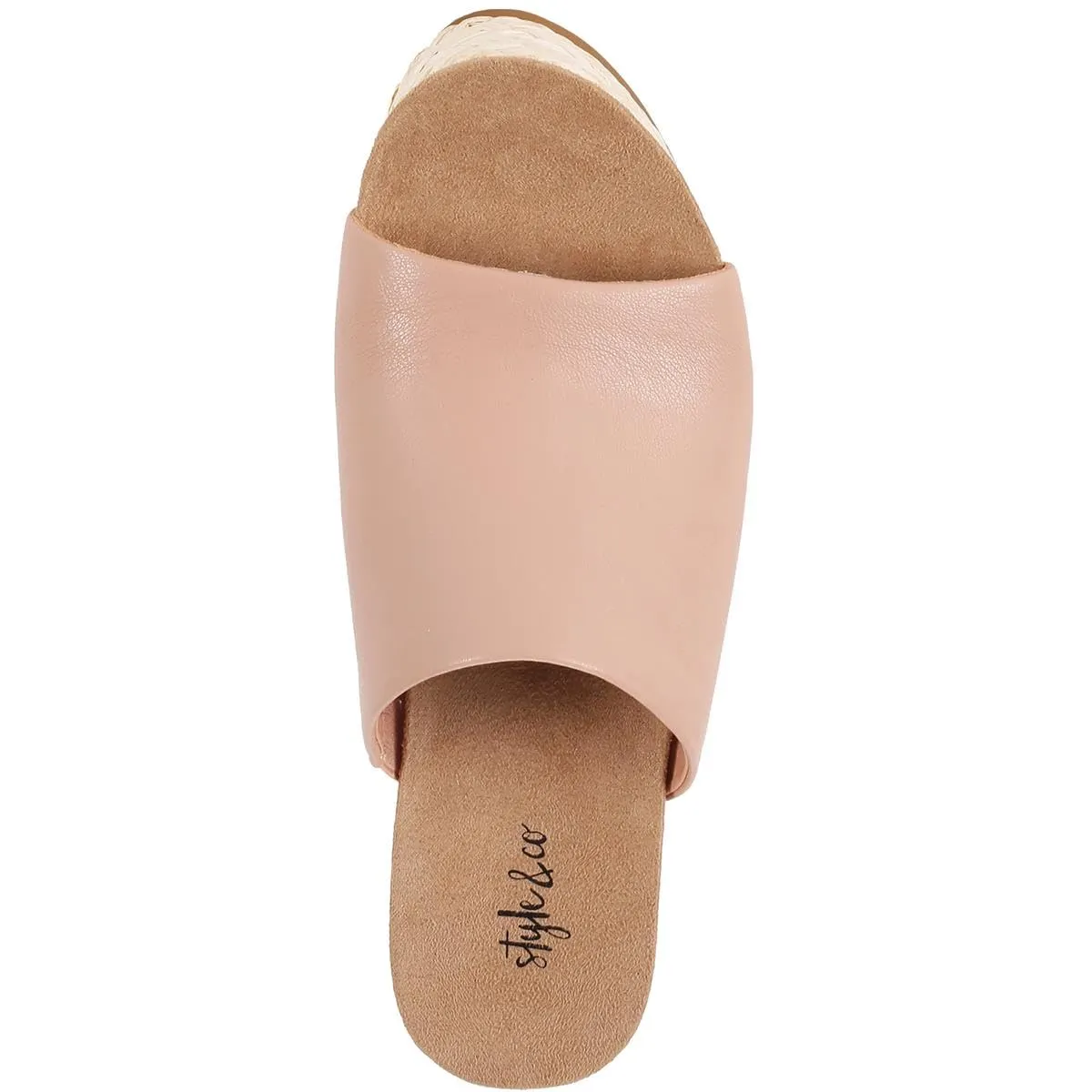 Style & Co. Womens Larissaa Faux Leather Slip On Espadrilles Tan 10 Medium (B,M)