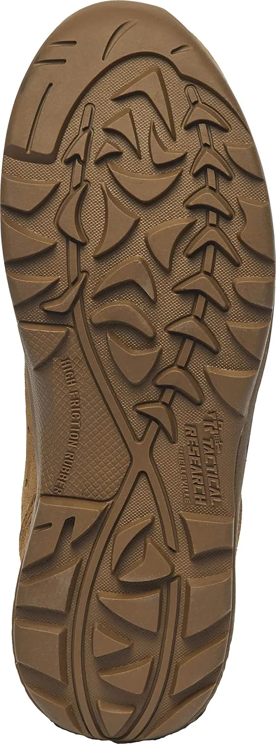 Tactical Research QRF ALPHA C9 9” Hot Weather Assault Combat Boots for Men - Ultra-Lightweight AR 670-1/AFI 36-2903 Coyote Brown Leather with Slip-Resistant Rakkasan Outsole