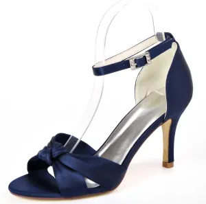 TarfiC Women's Open Toe Kitten Heels with Ankle Strap Low Heel Dress Shoes, 2.36" Buckle Detail, Ideal for Weddings, Proms, & Bridal Events