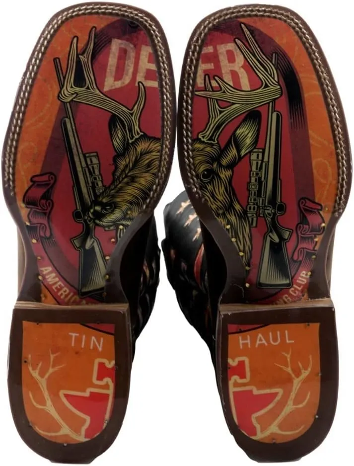 Tin Haul Western Boots Mens Open Season Brown 14-020-0077-0470 BR