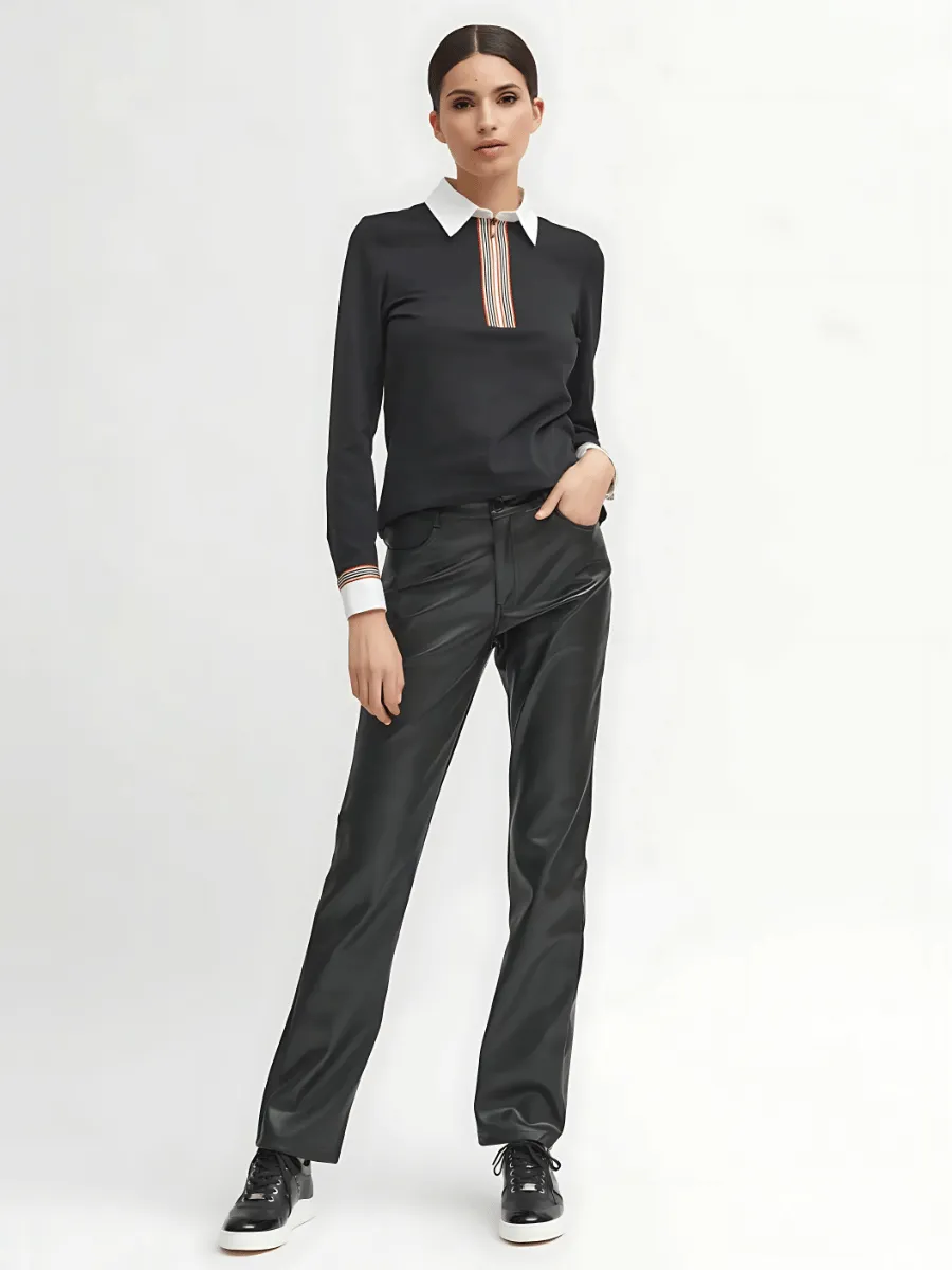 Tinta & Bariloche Barcelona Zip Collar Shirt Black