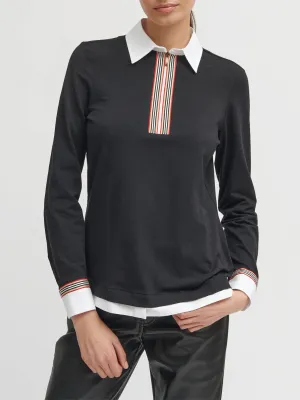 Tinta & Bariloche Barcelona Zip Collar Shirt Black