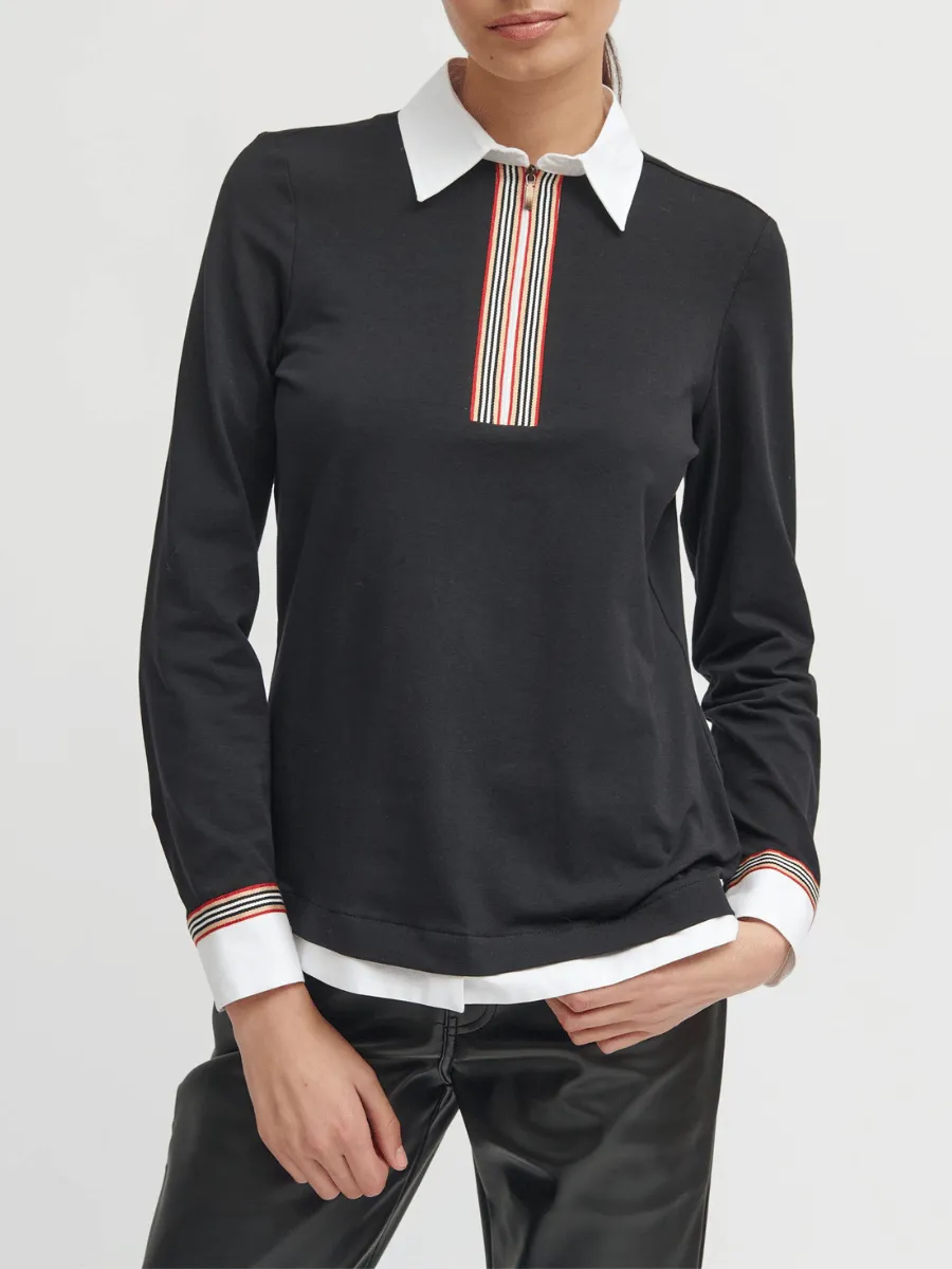 Tinta & Bariloche Barcelona Zip Collar Shirt Black