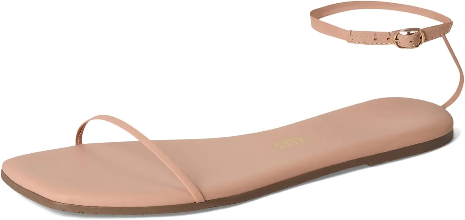 TKEES Women's Square Toe Twiggy Flat Sandal