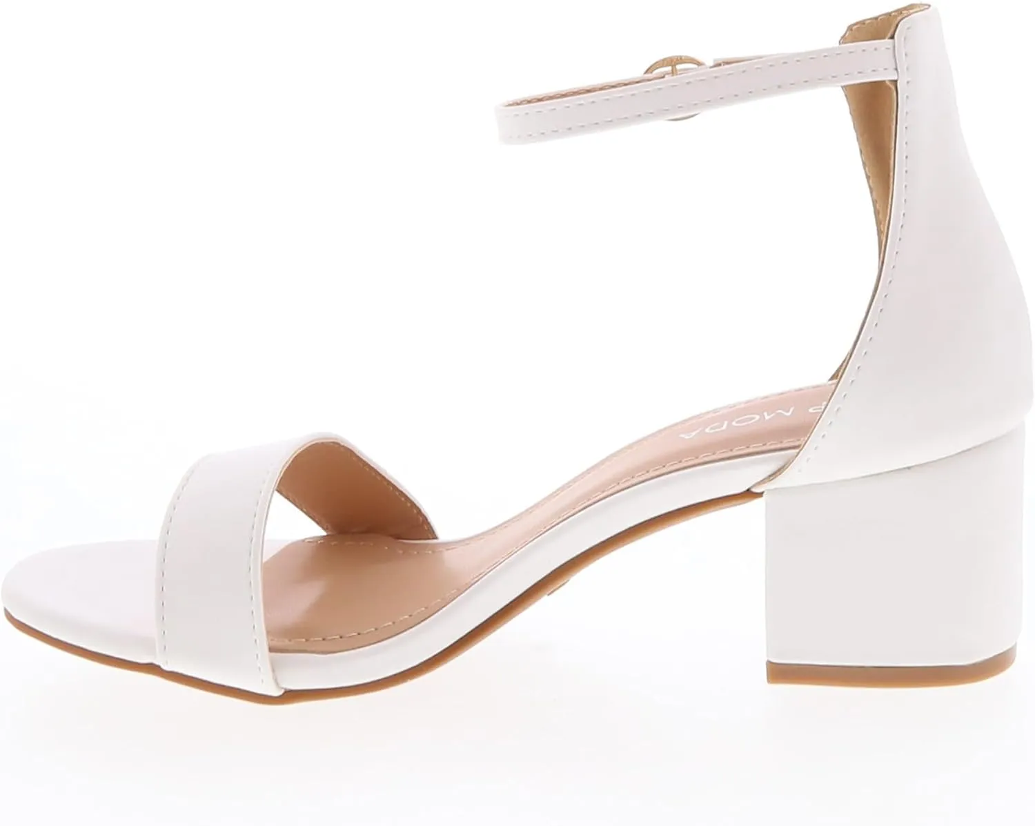TOP Moda Darcie-1 Ankle Strap Dressy High Heel Sandal, Non-slip Sole, For Wedding, Party, Prom, Evening Wear, or Any Occasion, Sleek Style Block Heel Sandals