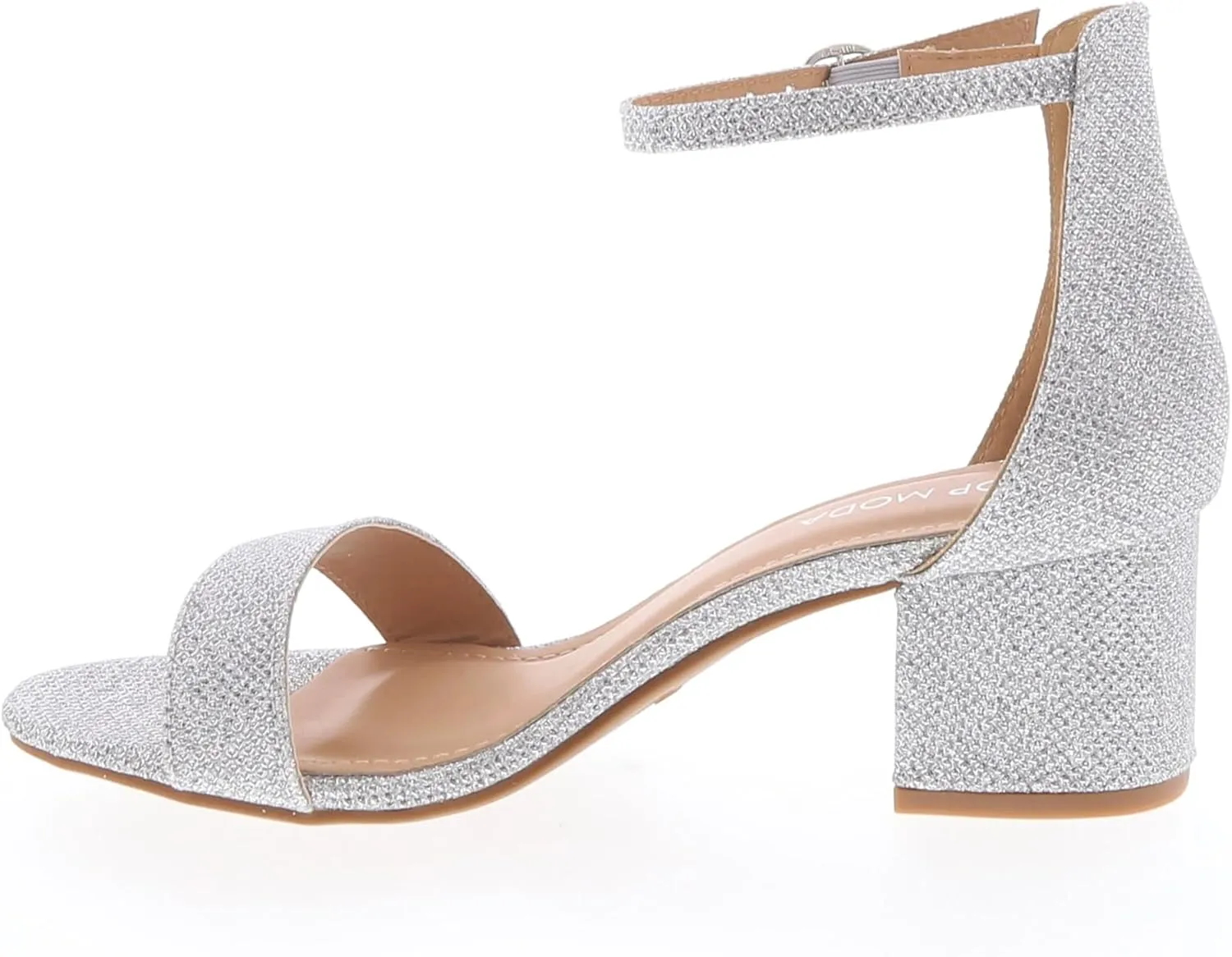 TOP Moda Darcie-1 Ankle Strap Dressy High Heel Sandal, Non-slip Sole, For Wedding, Party, Prom, Evening Wear, or Any Occasion, Sleek Style Block Heel Sandals
