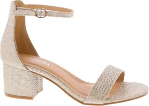 TOP Moda Darcie-1 Ankle Strap Dressy High Heel Sandal, Non-slip Sole, For Wedding, Party, Prom, Evening Wear, or Any Occasion, Sleek Style Block Heel Sandals