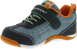 TSUKIHOSHI KAZ Kids Shoes - Strap-Closure Machine-Washable Kids and Toddler Shoes with Wide Toe Box & Slip-Resistant, Non-Marking Outsoles, Charcoal/Sea - 7.5 Toddler (1-4 Years)