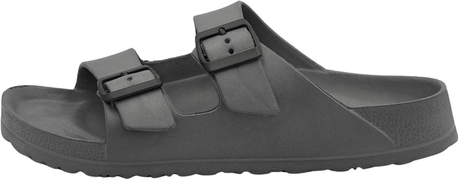 TX102 Men’s Sandals – Arch Support Slide Sandals with Adjustable Buckle Straps | Soft Cushioned Footbed, Non-Slip Sole, Open Toe Comfort for Indoor, Outdoor & Everyday Use