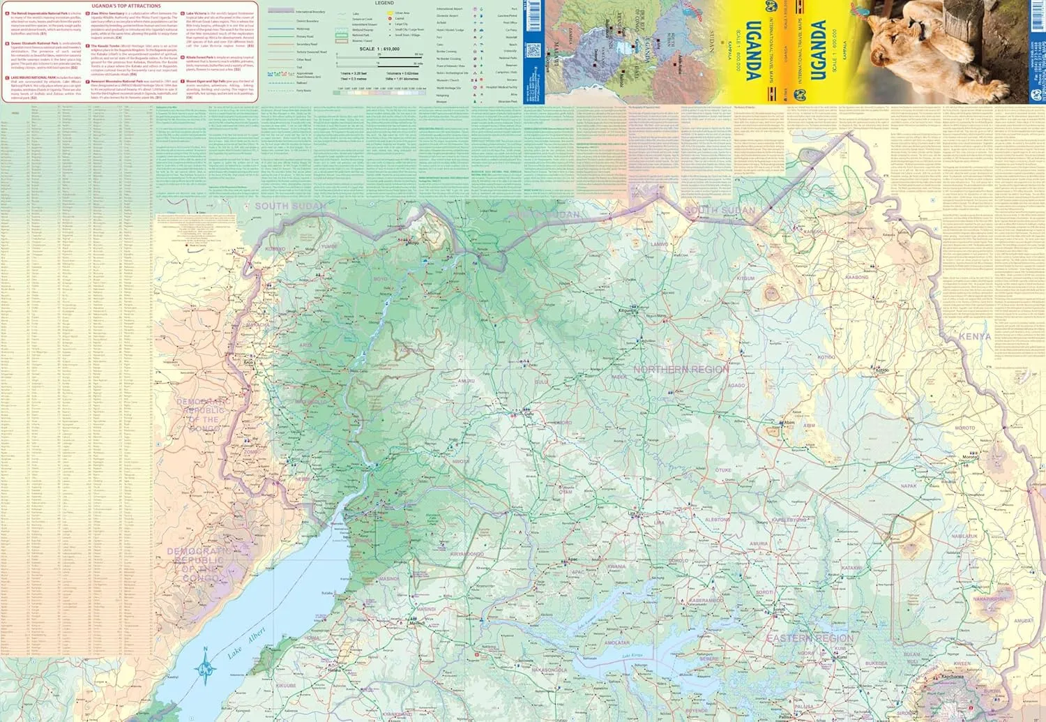 Uganda Travel Reference Map 2024 edi [Map] ITMB Publishing LTD