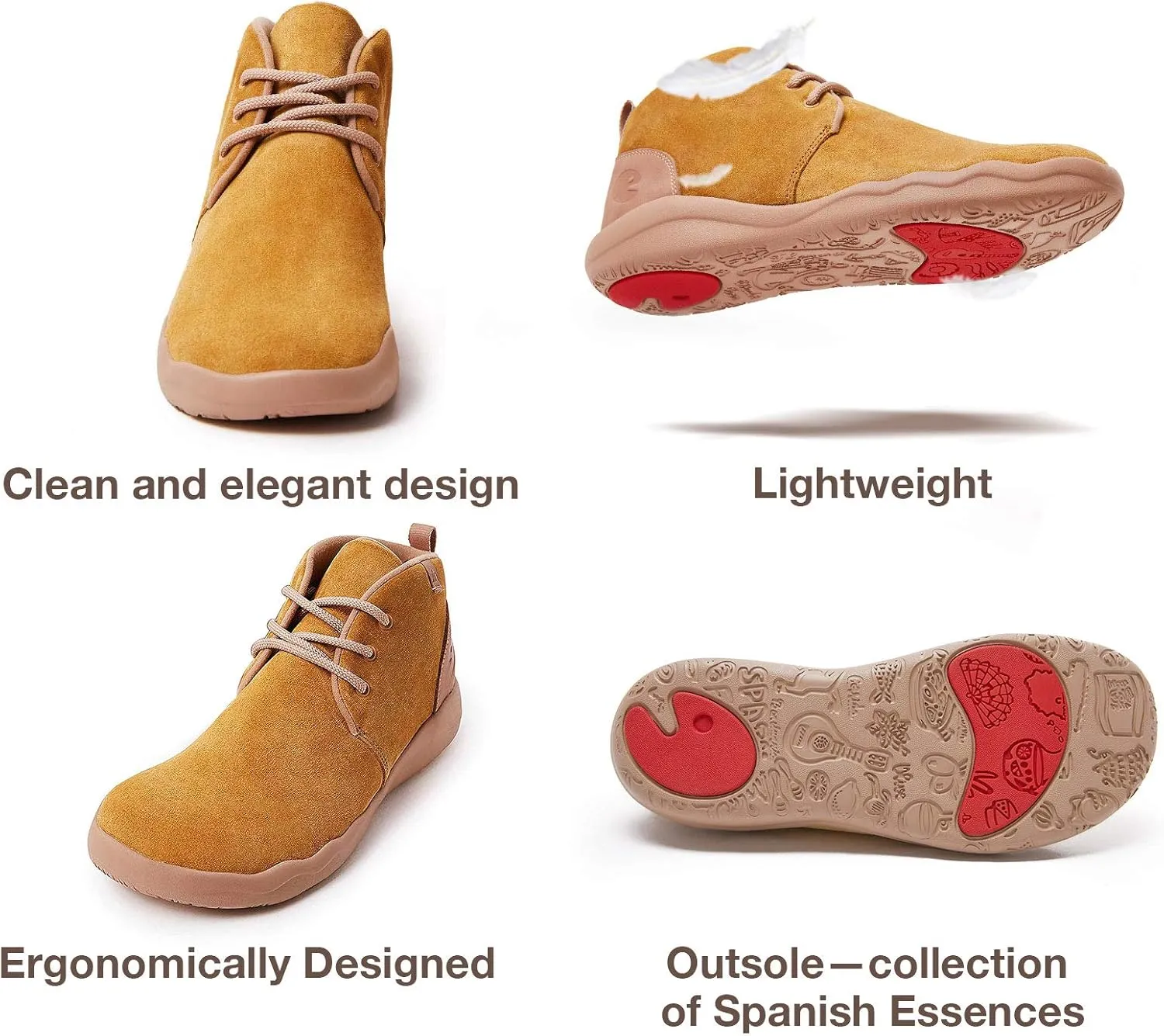 UIN Men's Ankle Fashion Chelsea Boots Cow Suede Casual Comfort Walking Shoes Granada