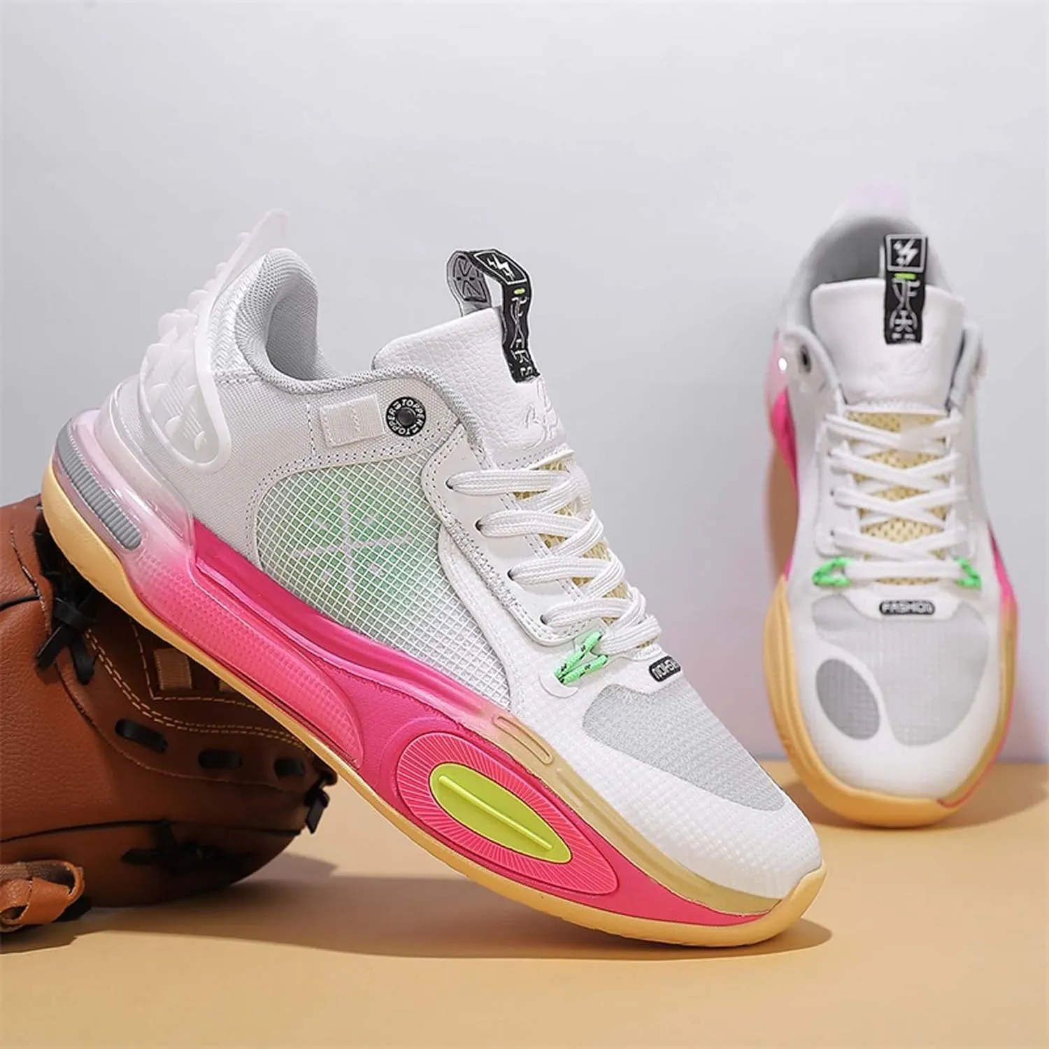 Unisex Basketball Shoes Anti Slip Wear-Resistant Shock-Absorbing Fashionable Sports Boots