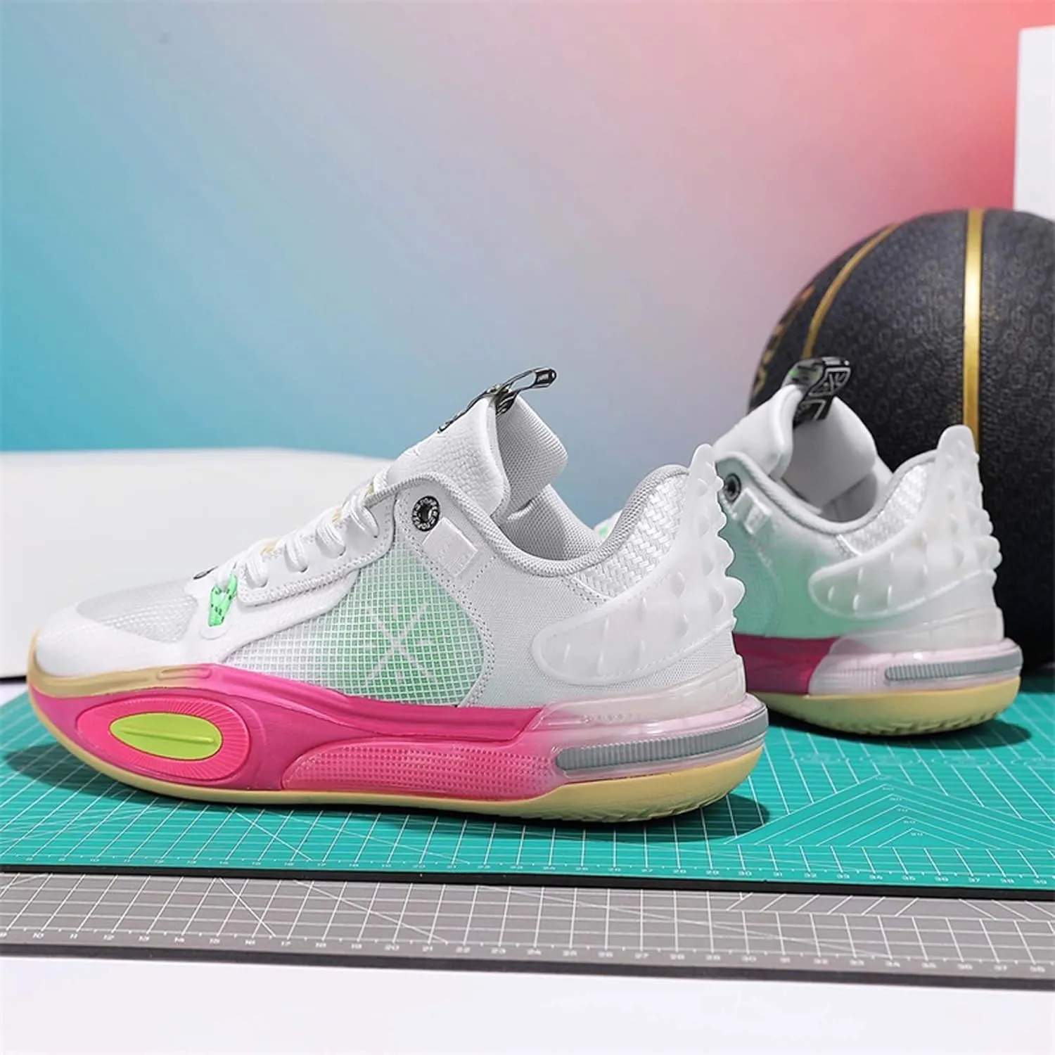 Unisex Basketball Shoes Anti Slip Wear-Resistant Shock-Absorbing Fashionable Sports Boots