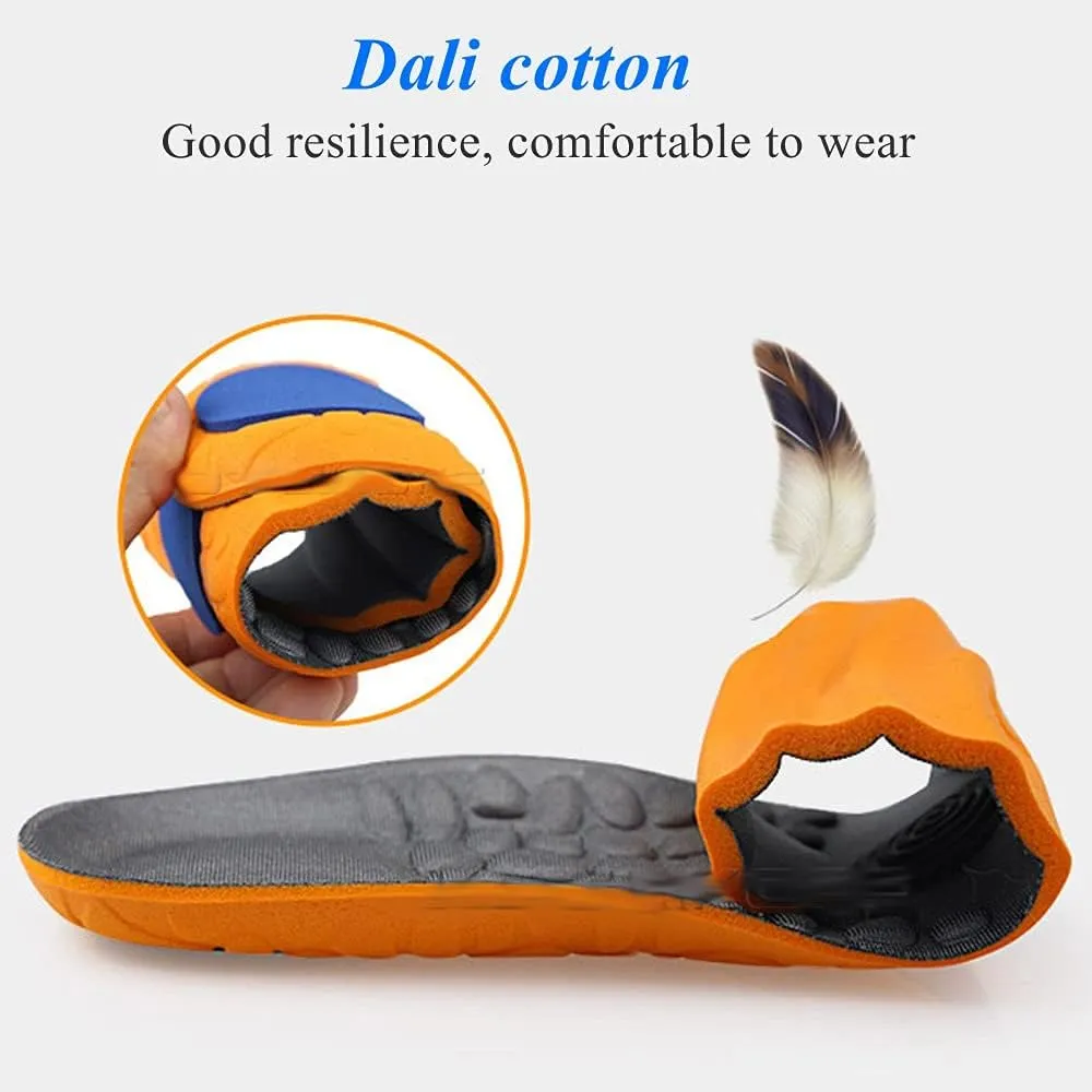 Unisex Sport Insoles for Shoes Sole Deodorant Shock Absorption Soft Insole Running Mesh Basketball Foot Pads Insert(6 Pairs,L EU 41-45)