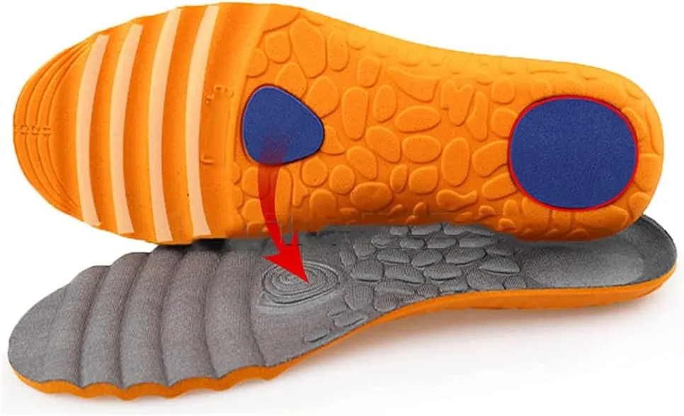 Unisex Sport Insoles for Shoes Sole Deodorant Shock Absorption Soft Insole Running Mesh Basketball Foot Pads Insert(6 Pairs,L EU 41-45)
